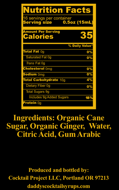 Ginger Syrup (8 oz)